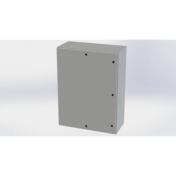 1/4 Turn Latch Electrical Enclosures, 48 in H, 16 in D, 36 in W, NEMA 3R, 4, 12, 13, Carbon Steel